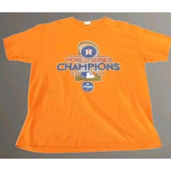 Houston Astros T-shirt 2017 World Series Champions Jerzees Men's XL - Picture 1 of 5